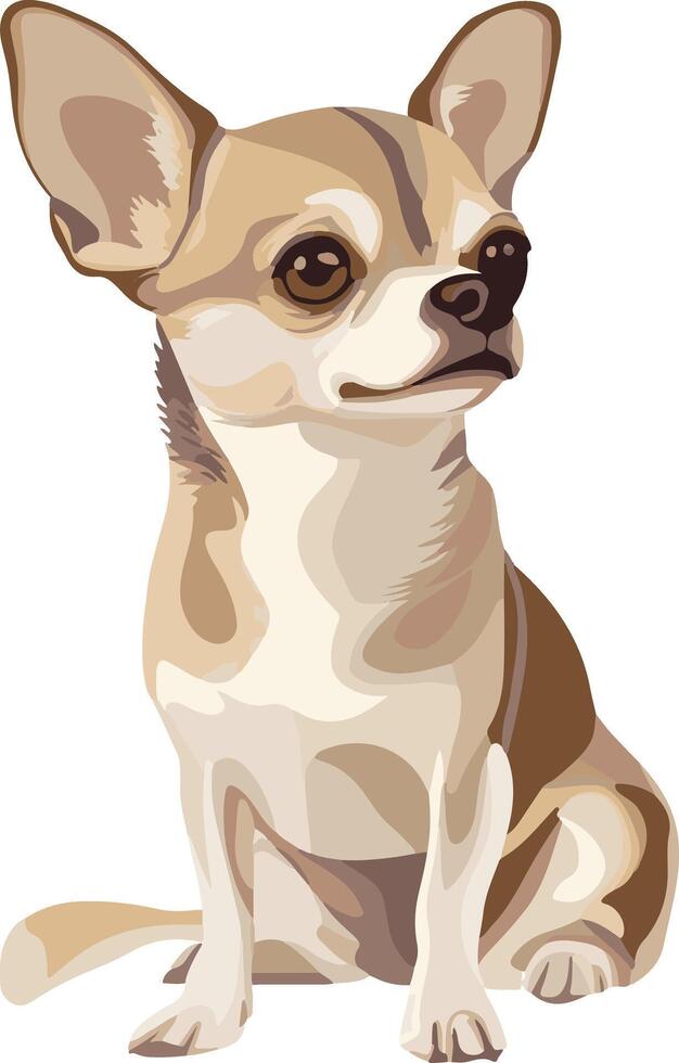 cute simple chihuahua clipart vector