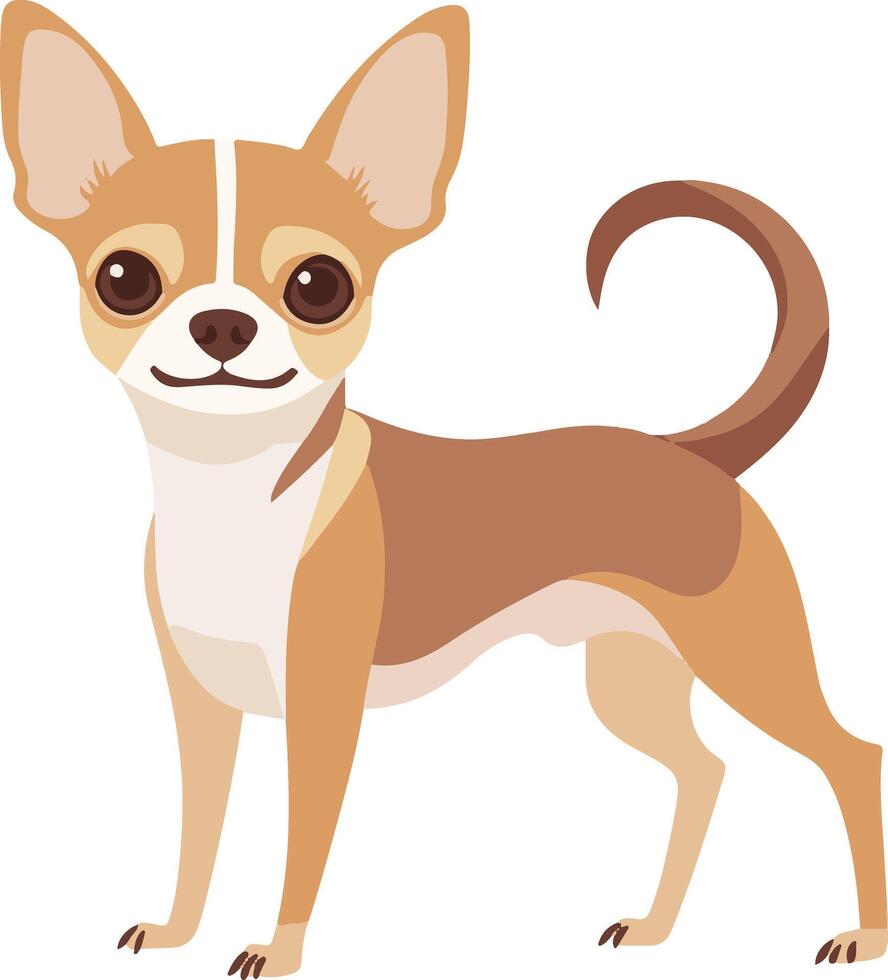 adorable cute simple chihuahua clipart vector