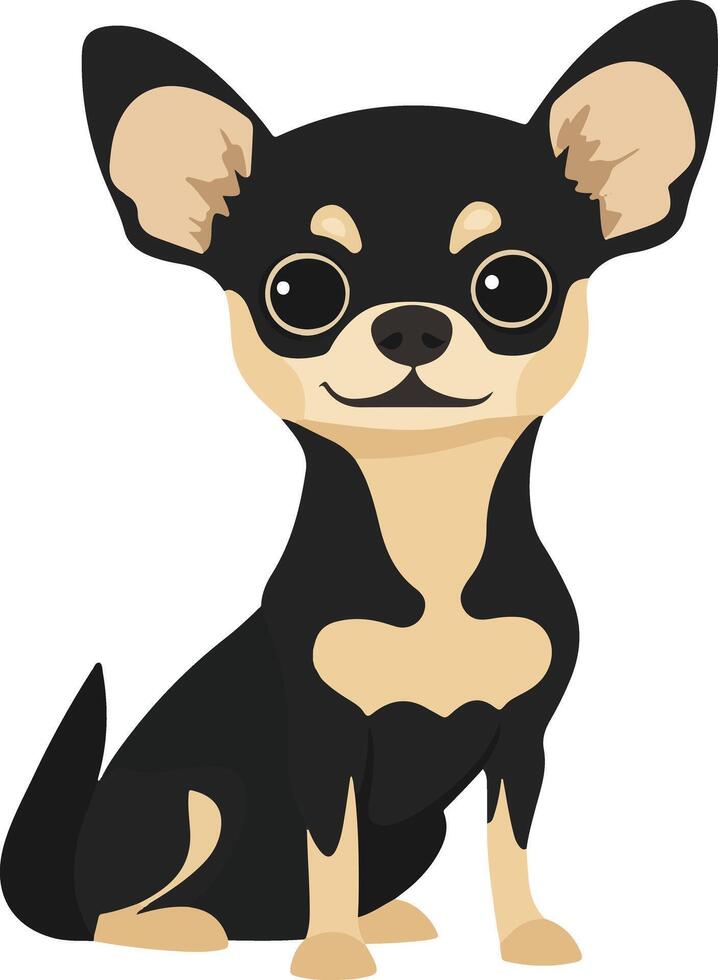 sweet cute simple chihuahua clipart vector