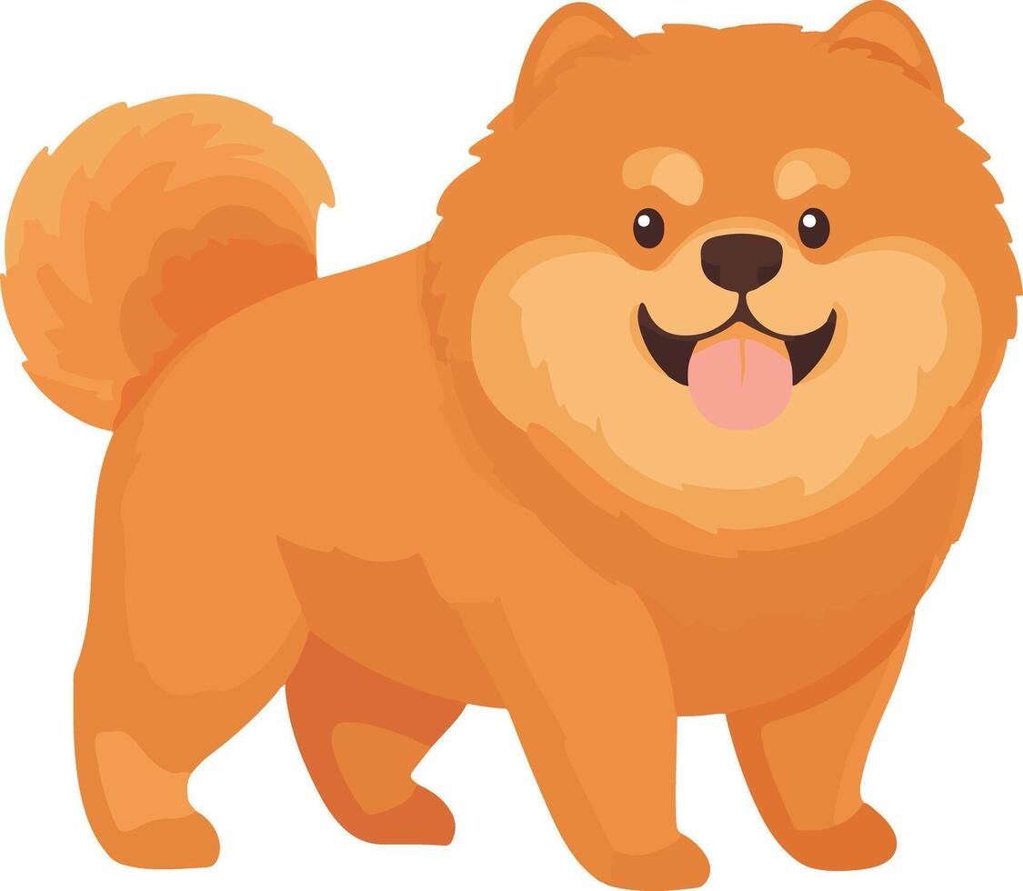 cute simple Chow Chow clipart vector
