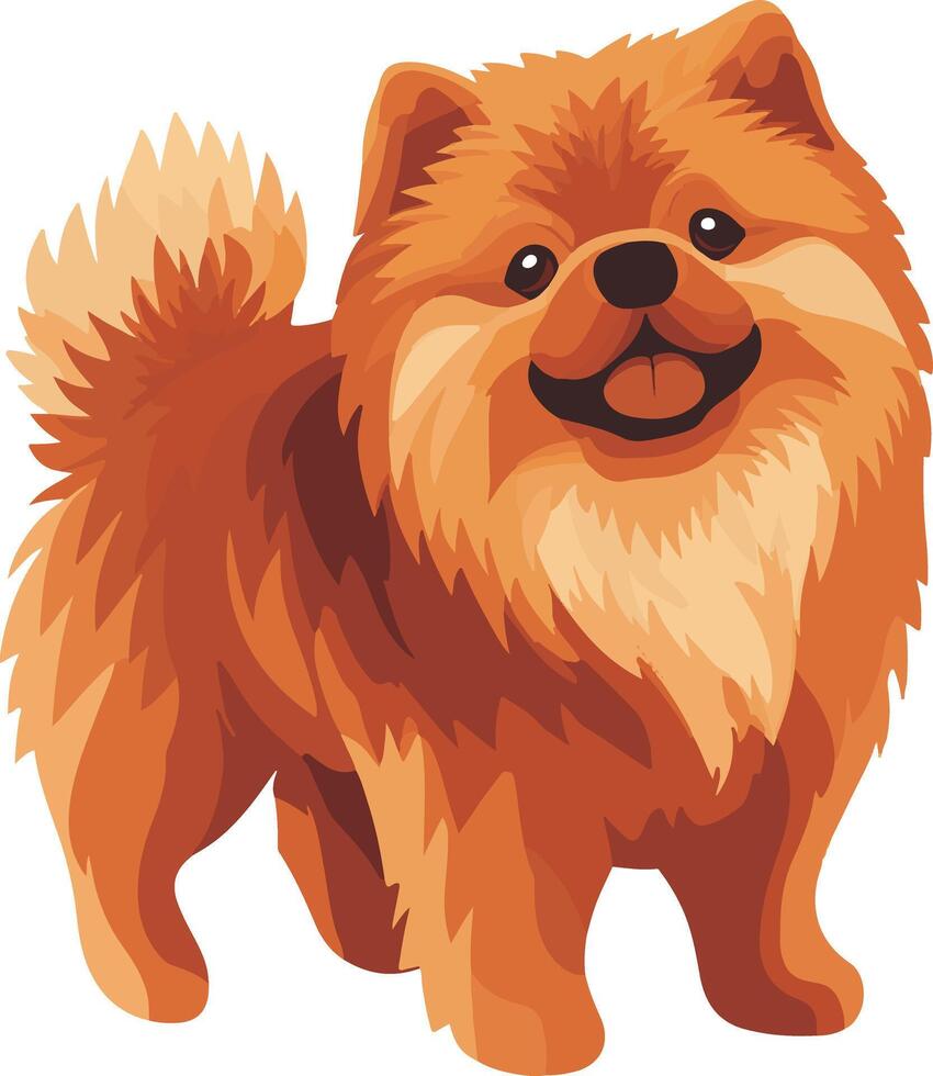 sweet cute simple Chow Chow clipart vector