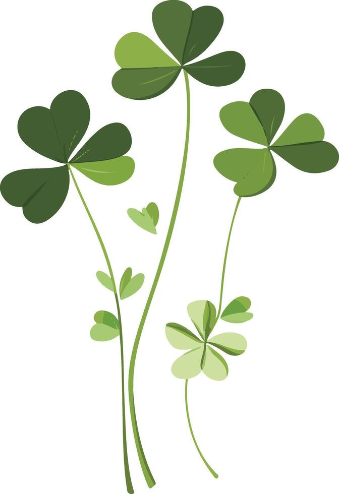 adorable cute simple clover clipart vector