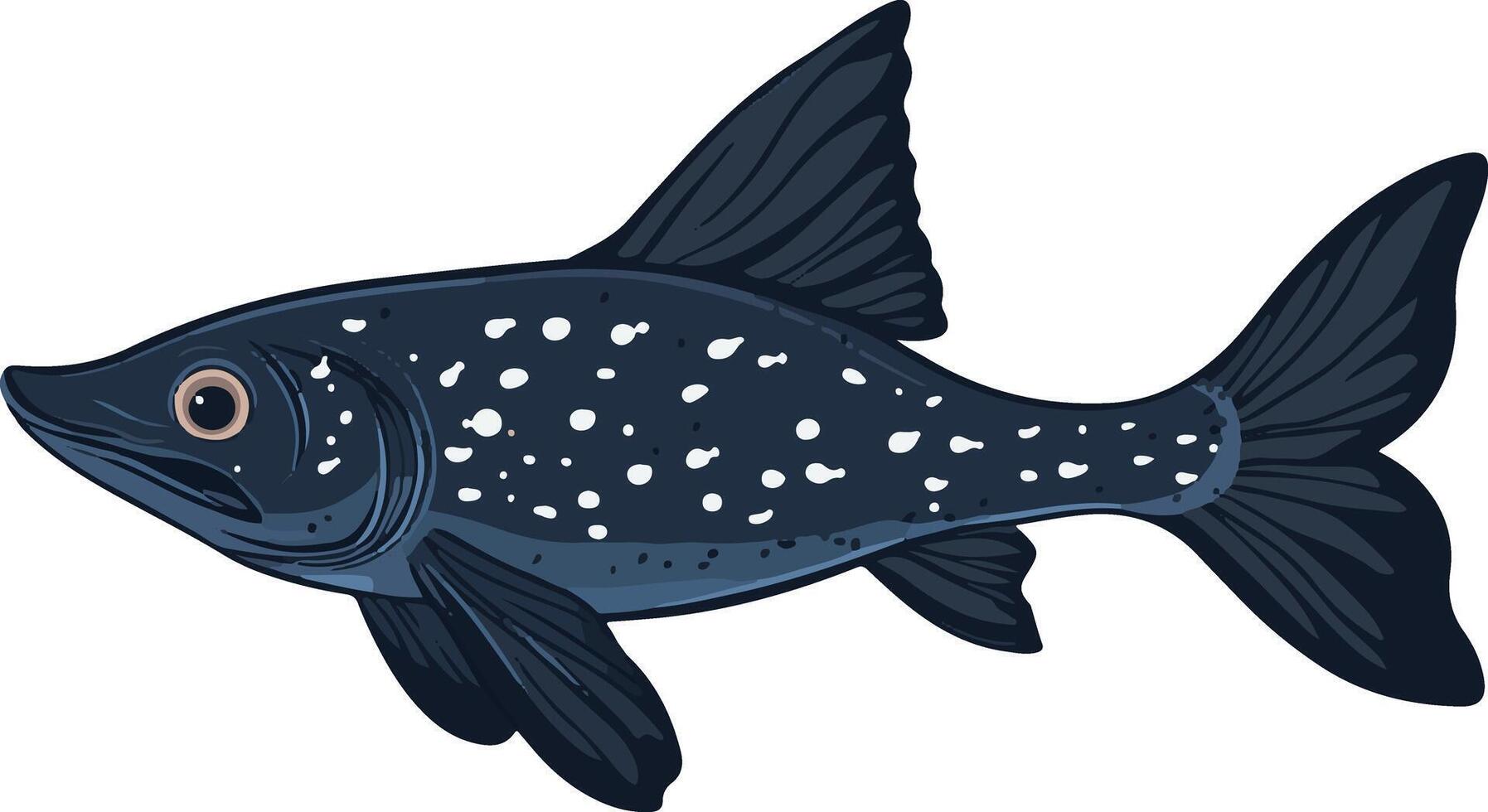 cute simple coelacanth clipart vector
