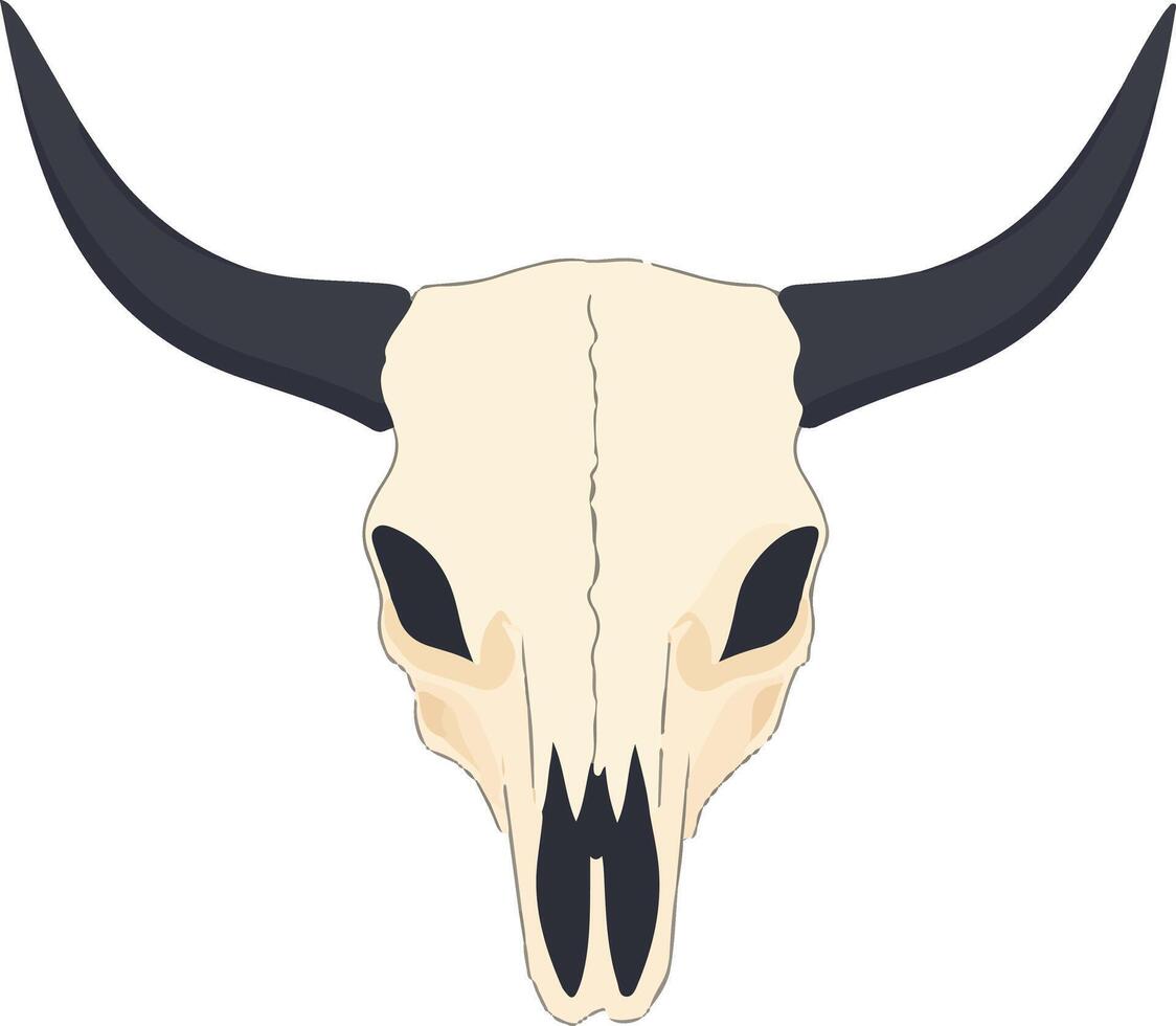 cute simple cow skull clipart vector