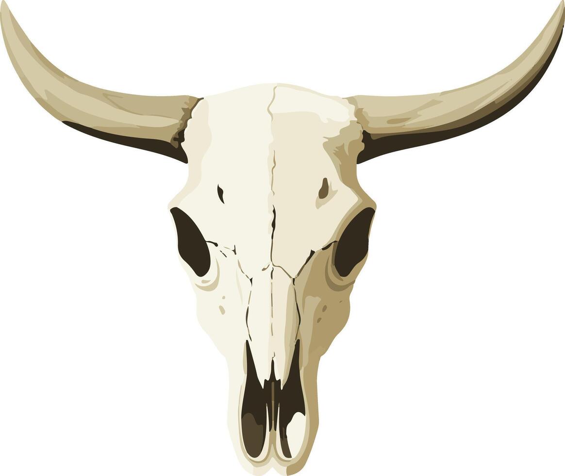 adorable cute simple cow skull clipart vector