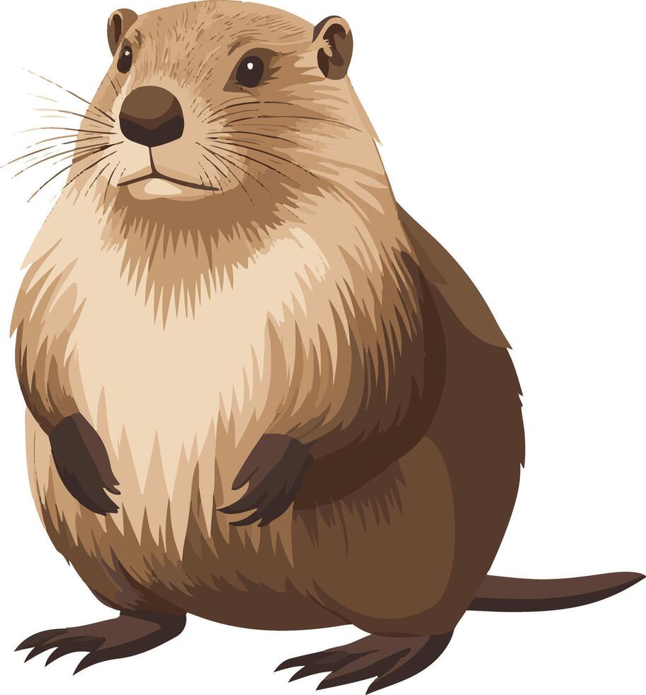 cute simple coypu clipart vector
