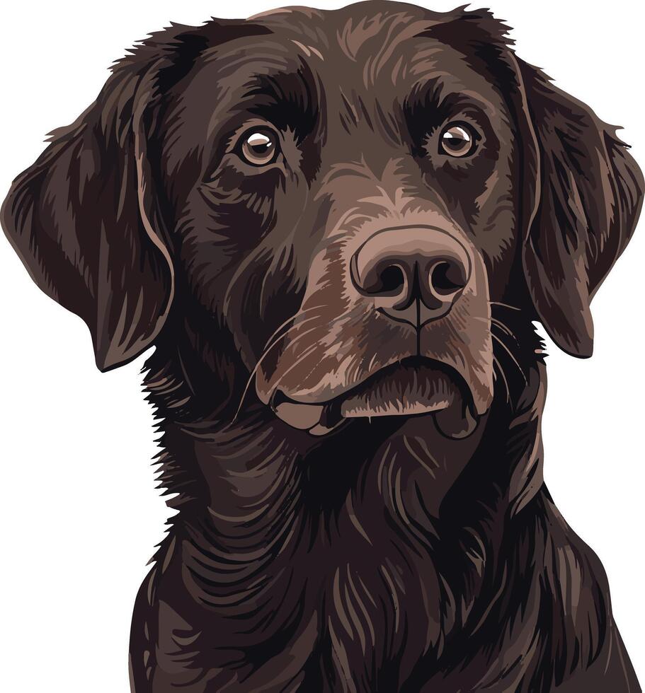 adorable cute simple Curly Coated Retriever clipart vector