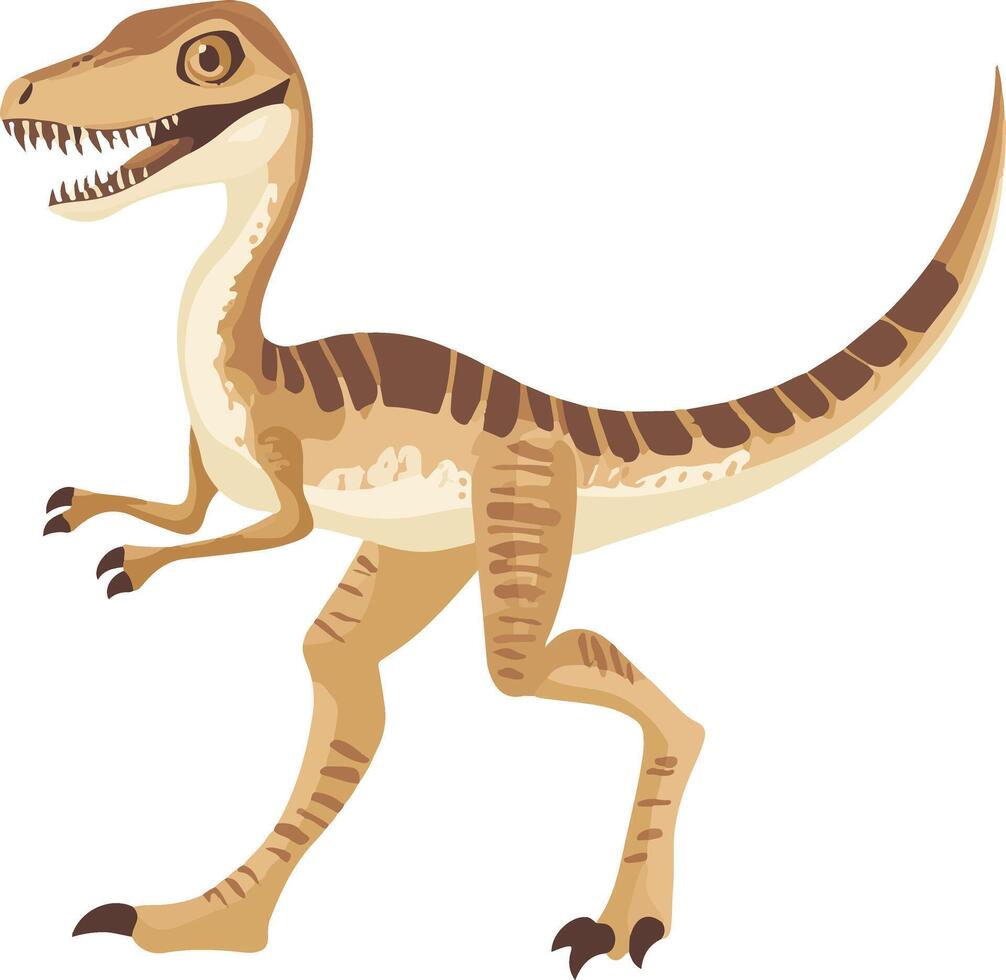 cute simple Deinonychus clipart vector