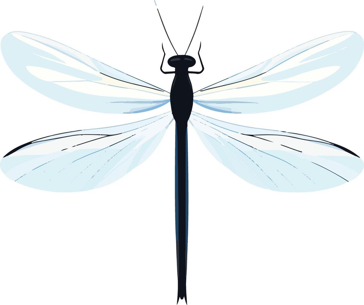 cute simple damselfly clipart vector