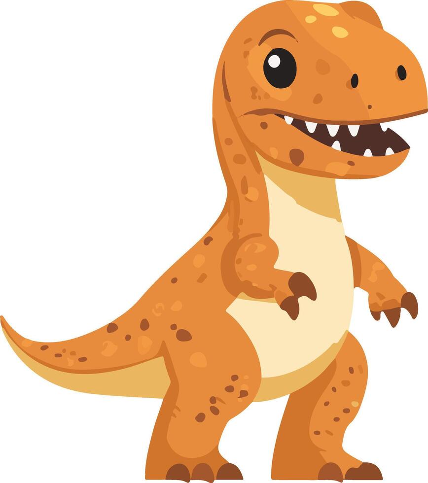 cute simple dinosaur clipart vector