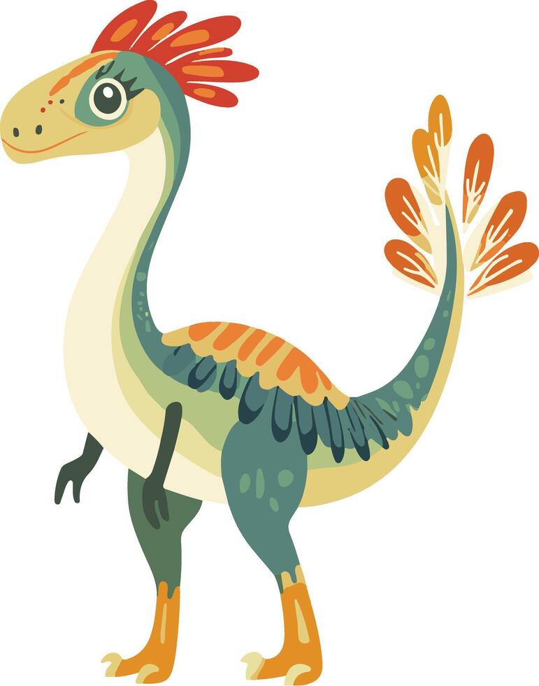 adorable cute simple Dinornis clipart vector