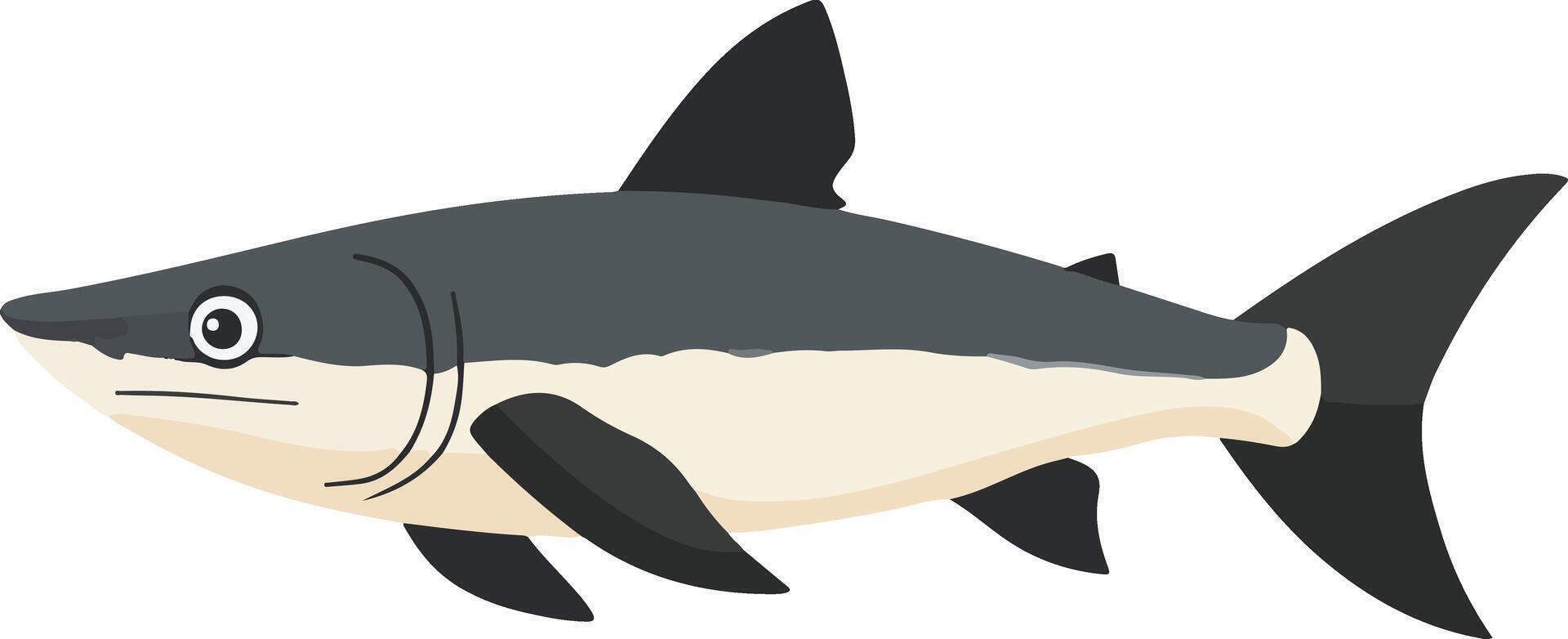 cute simple dogfish clipart vector