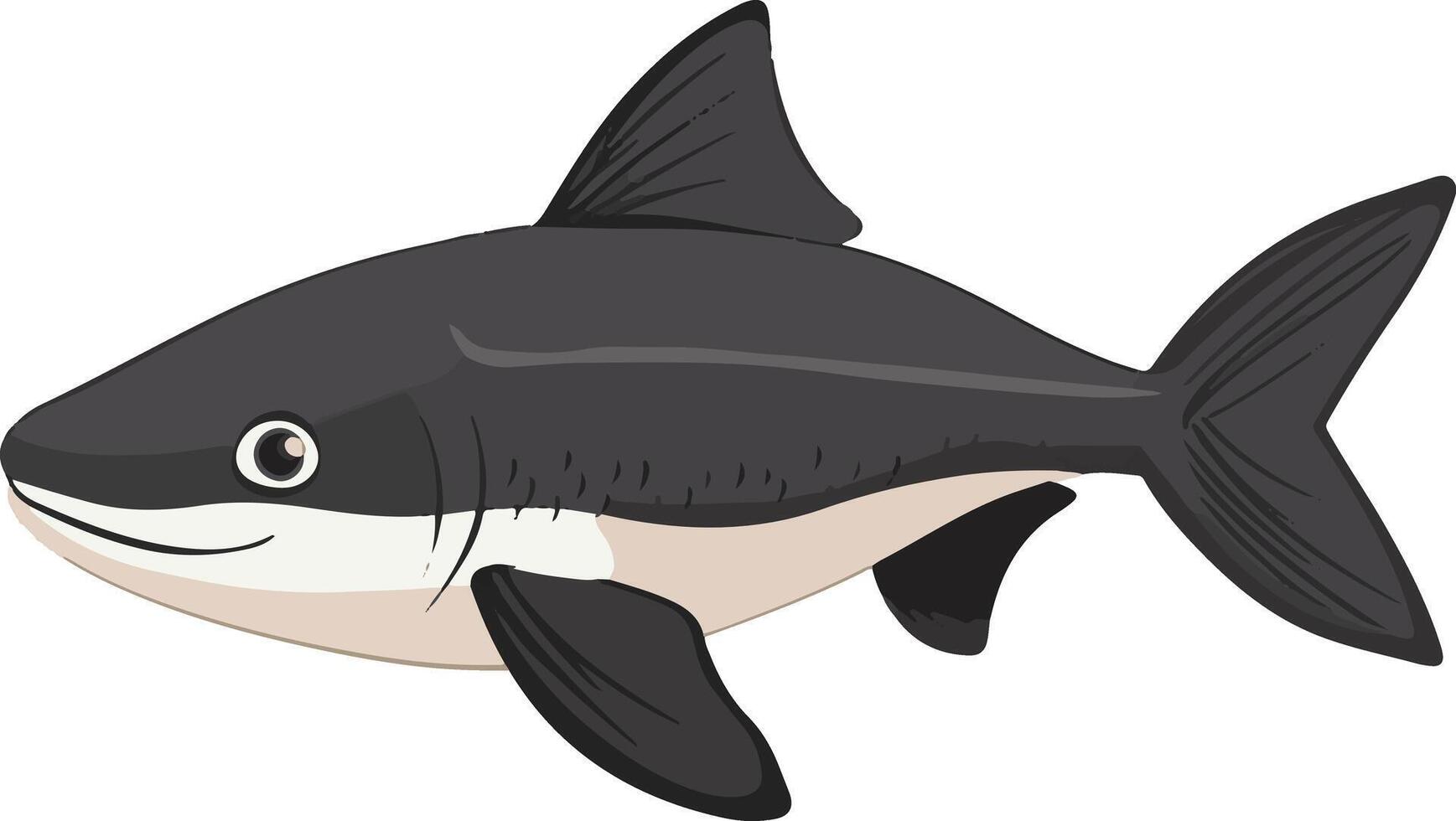lovely cute simple dogfish clipart vector