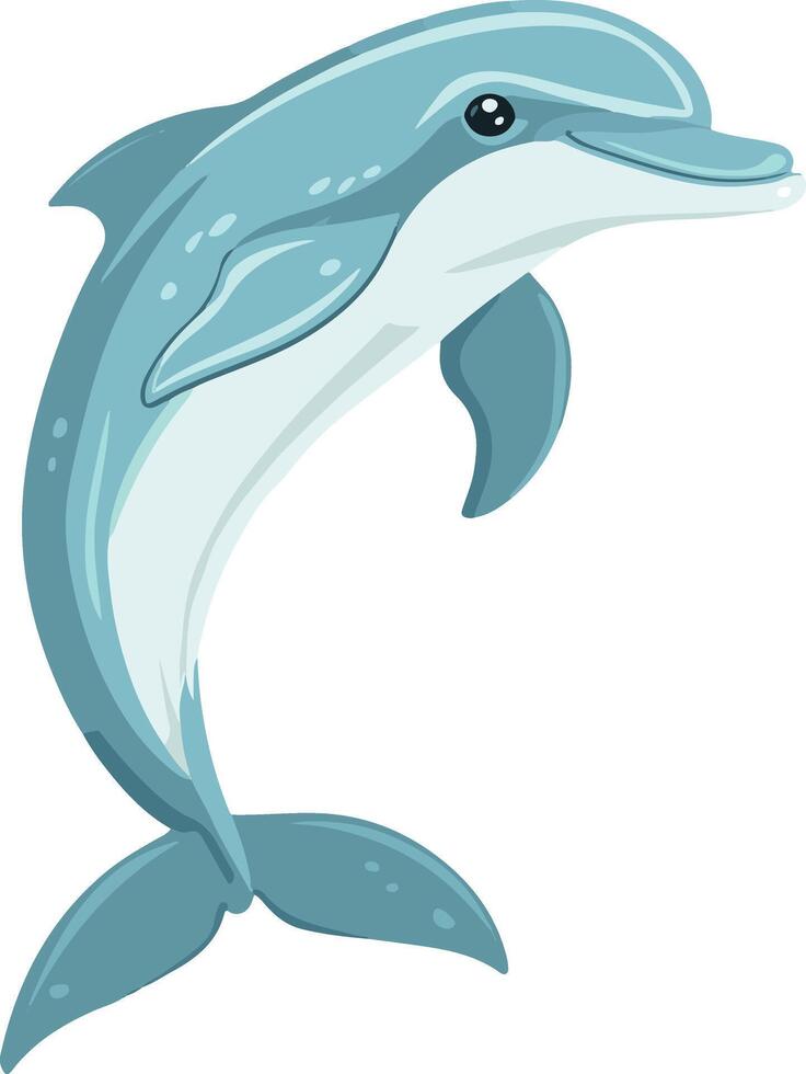sweet cute simple dolphin clipart vector