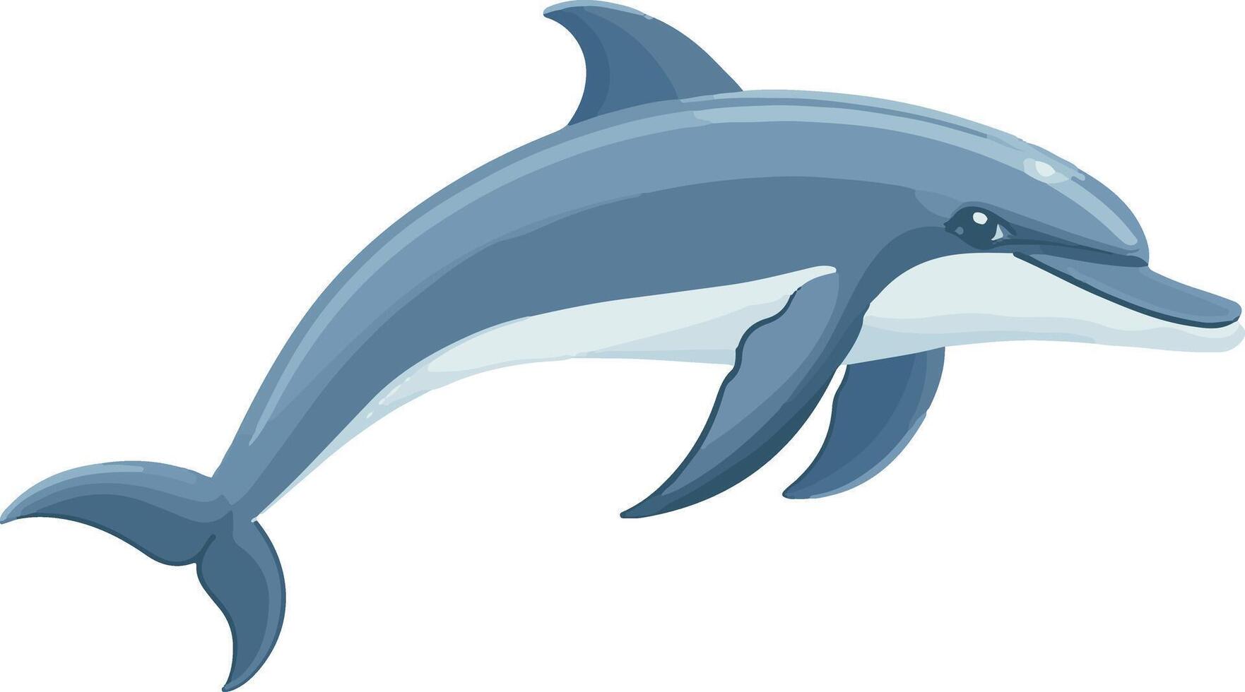 adorable cute simple dolphin clipart vector