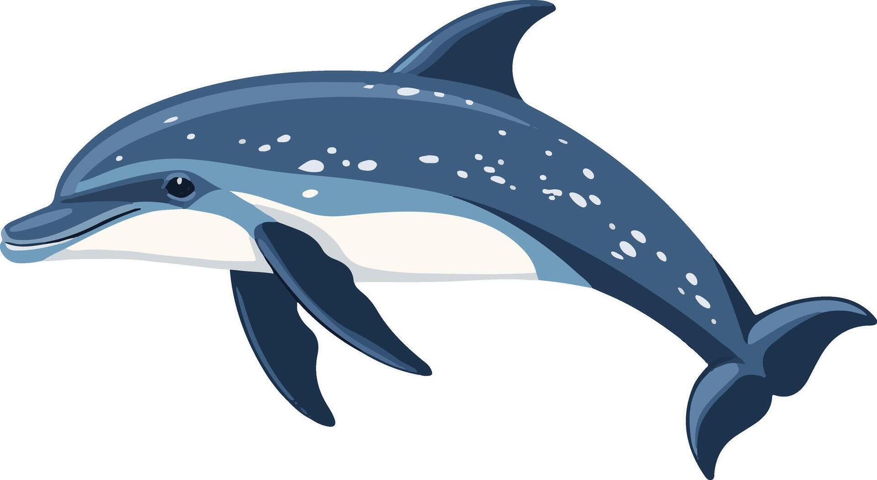 adorable cute simple dolphin spotted clipart vector