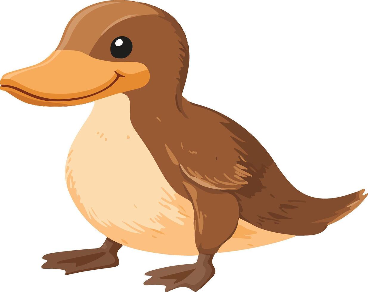 cute simple duck billed platypus clipart vector