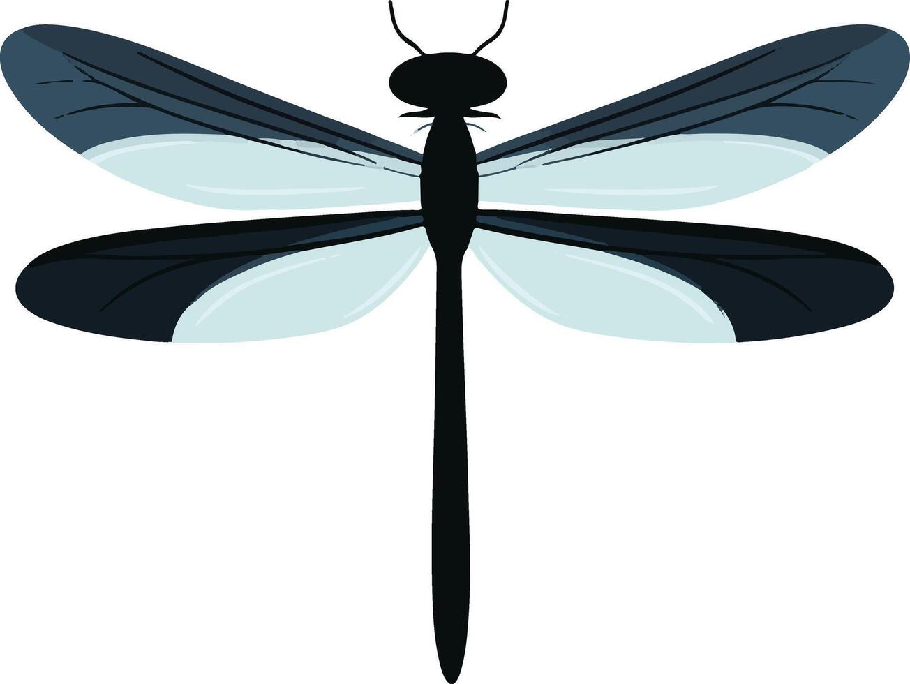 cute simple dragonfly clipart vector