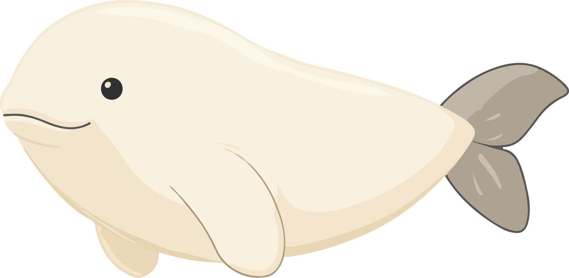 sweet cute simple dugong clipart vector