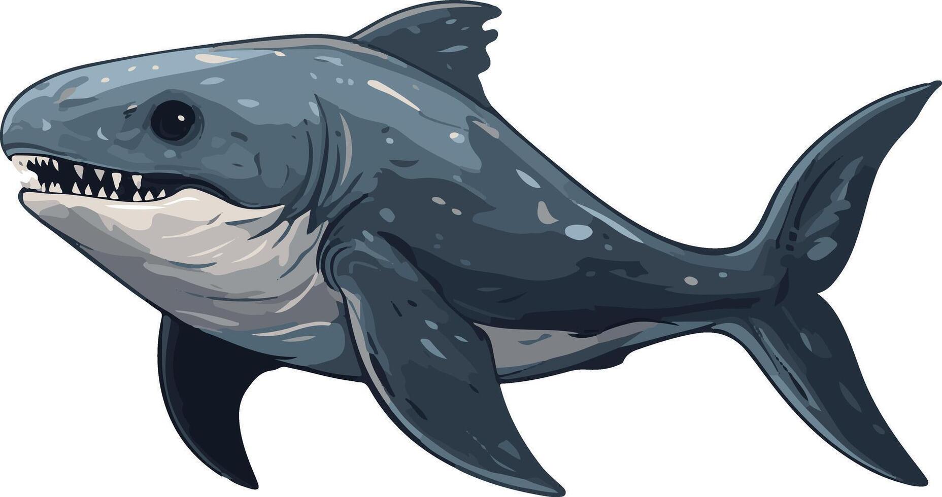 adorable cute simple Dunkleosteus clipart vector