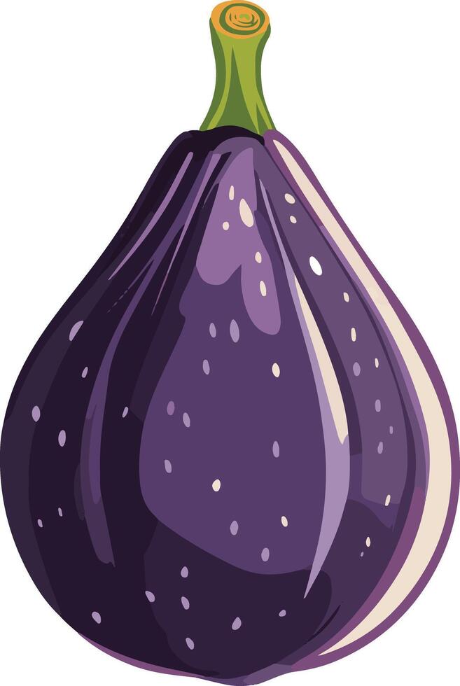 cute simple fig clipart vector