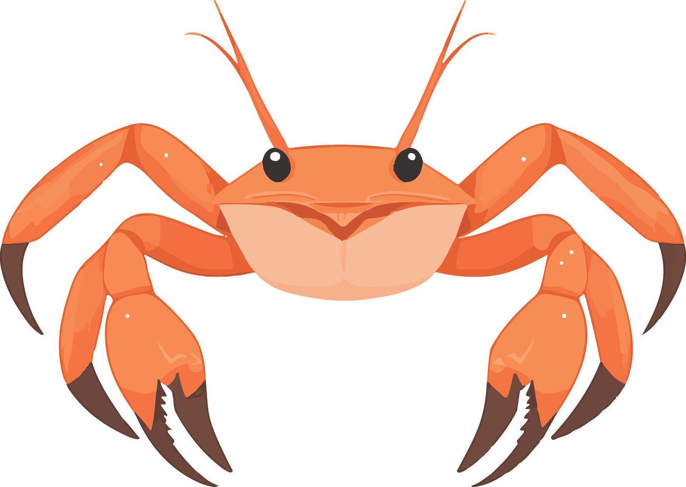 adorable cute simple fiddler crab clipart vector