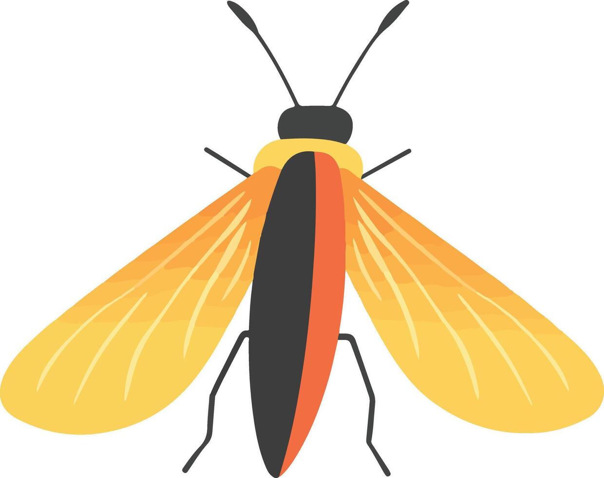 adorable cute simple firefly clipart vector