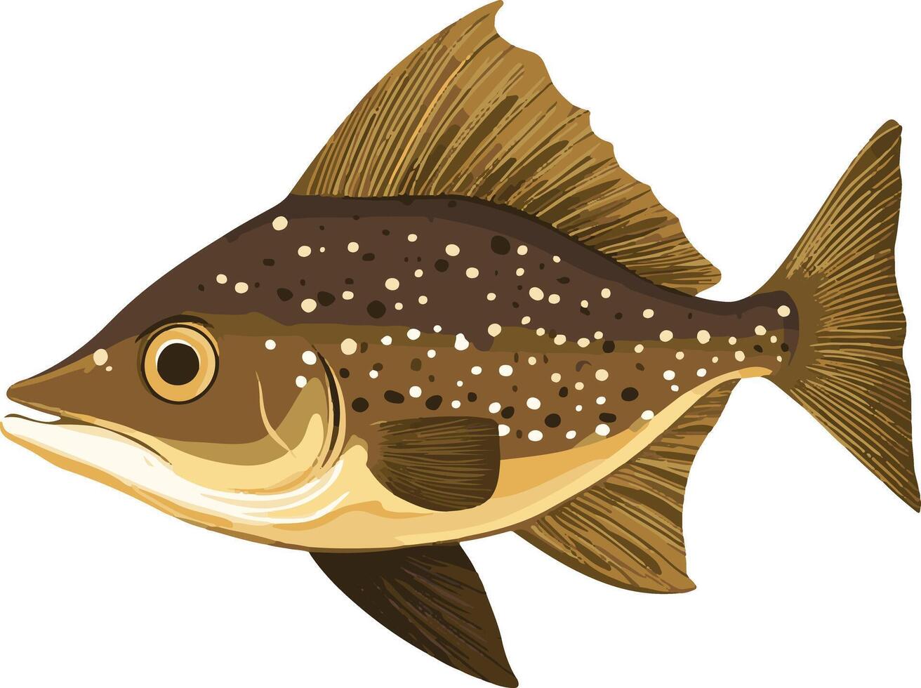 cute simple flounder clipart vector
