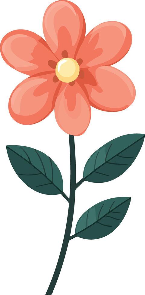 cute simple flower clipart vector