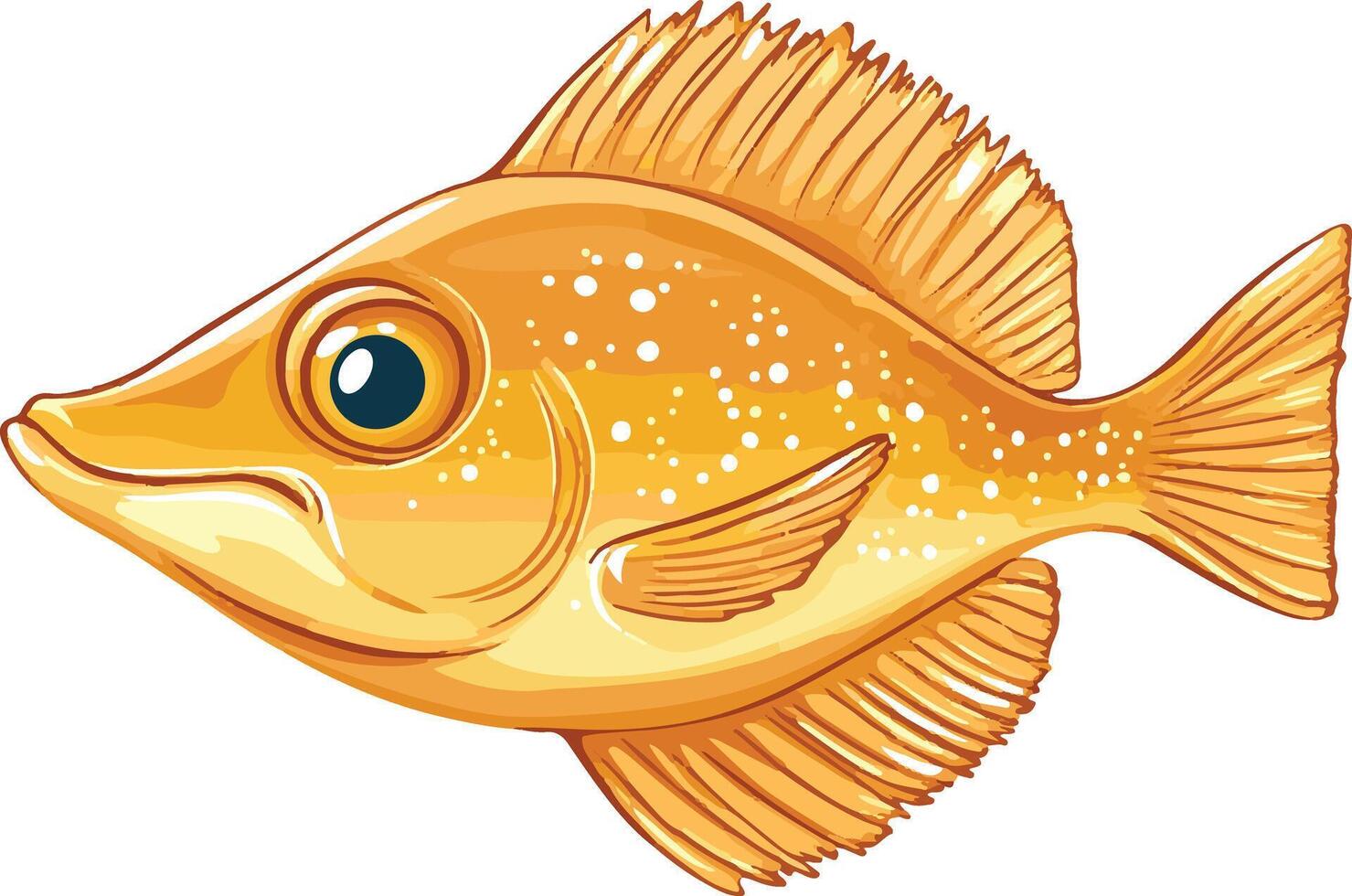 lovely cute simple flounder clipart vector