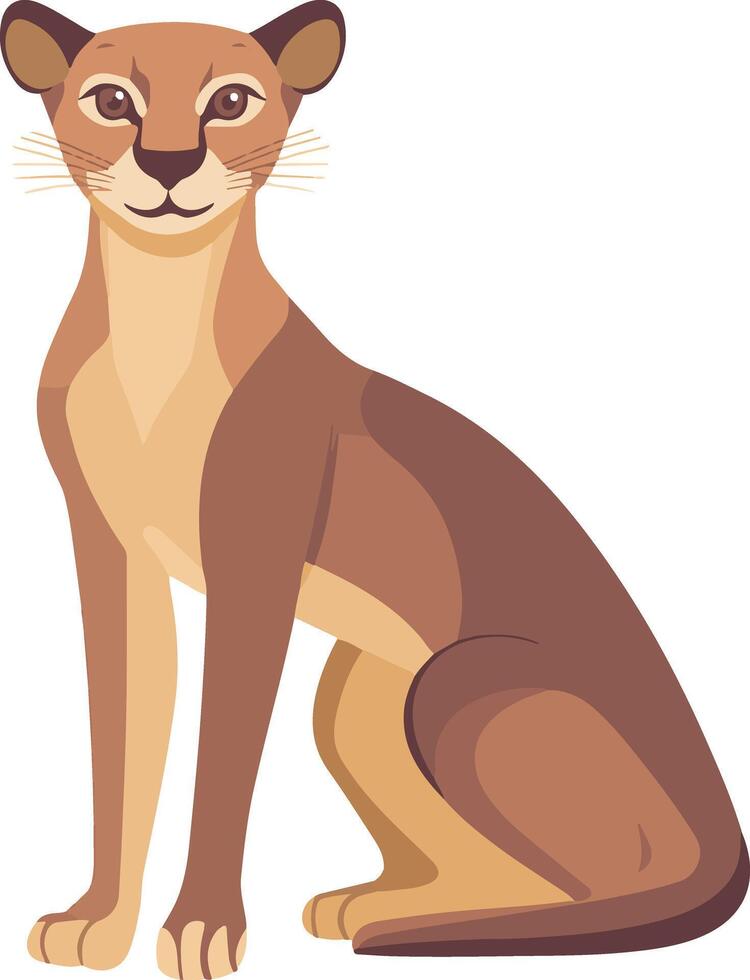 cute simple fossa clipart vector