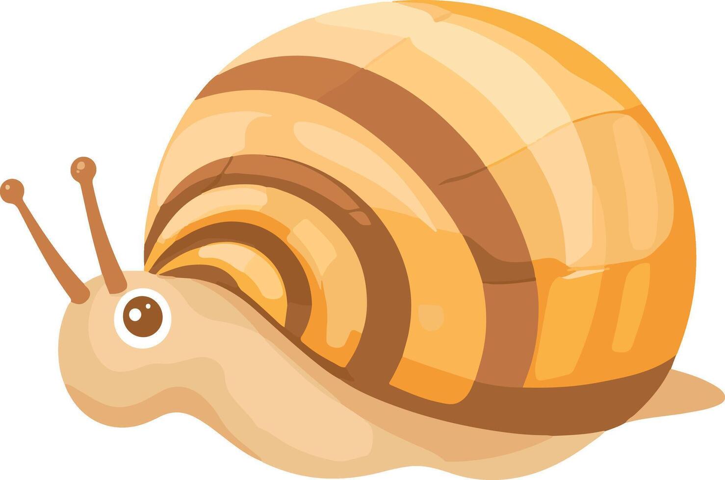 cute simple gastropod clipart vector