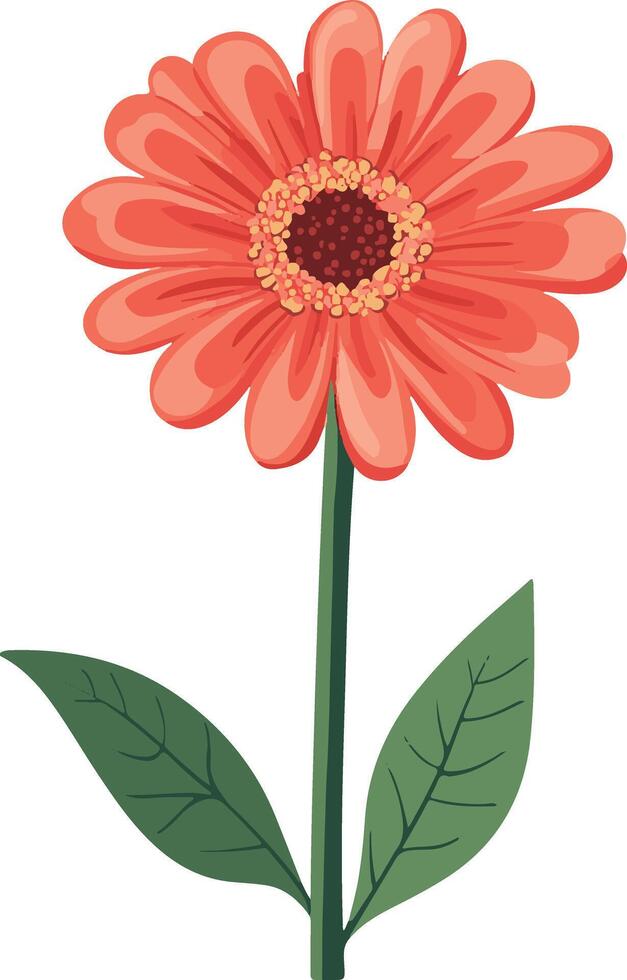 adorable cute simple gerbera daisy clipart vector