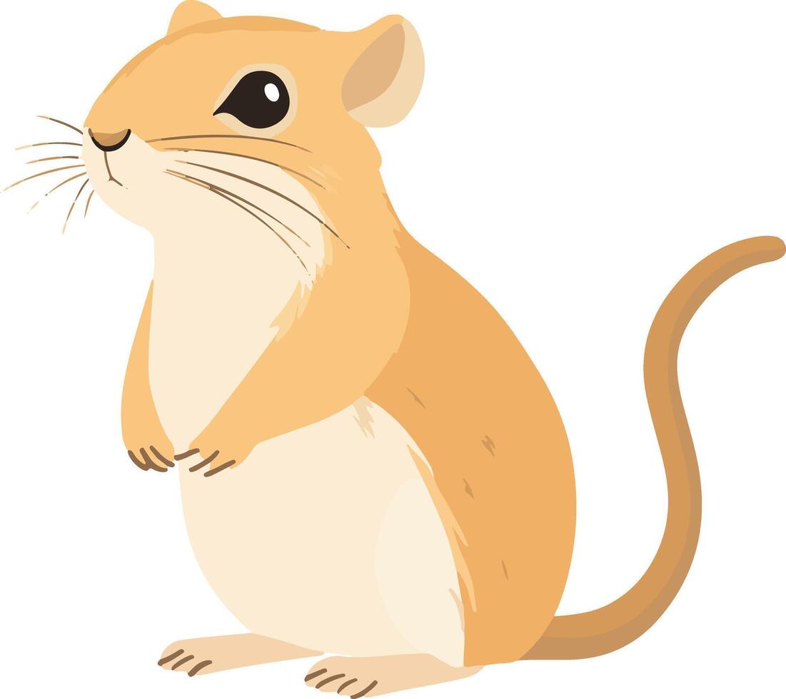sweet cute simple gerbil clipart vector