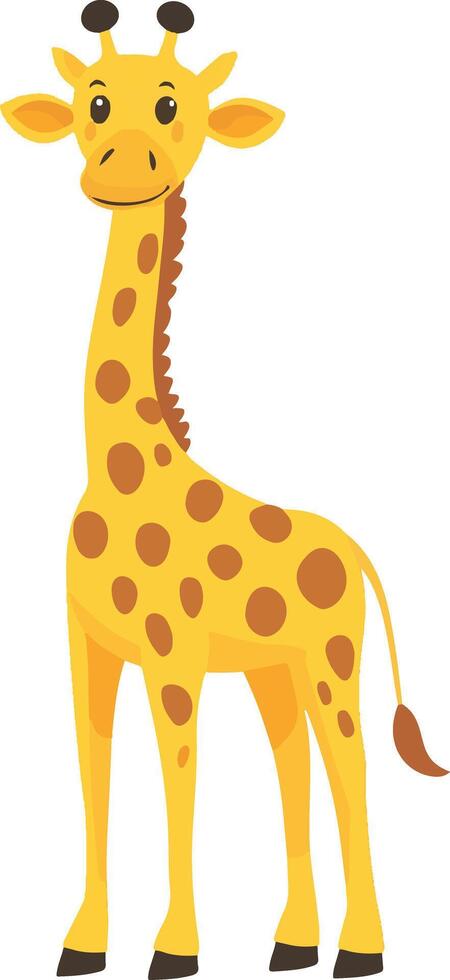 cute simple giraffe clipart vector