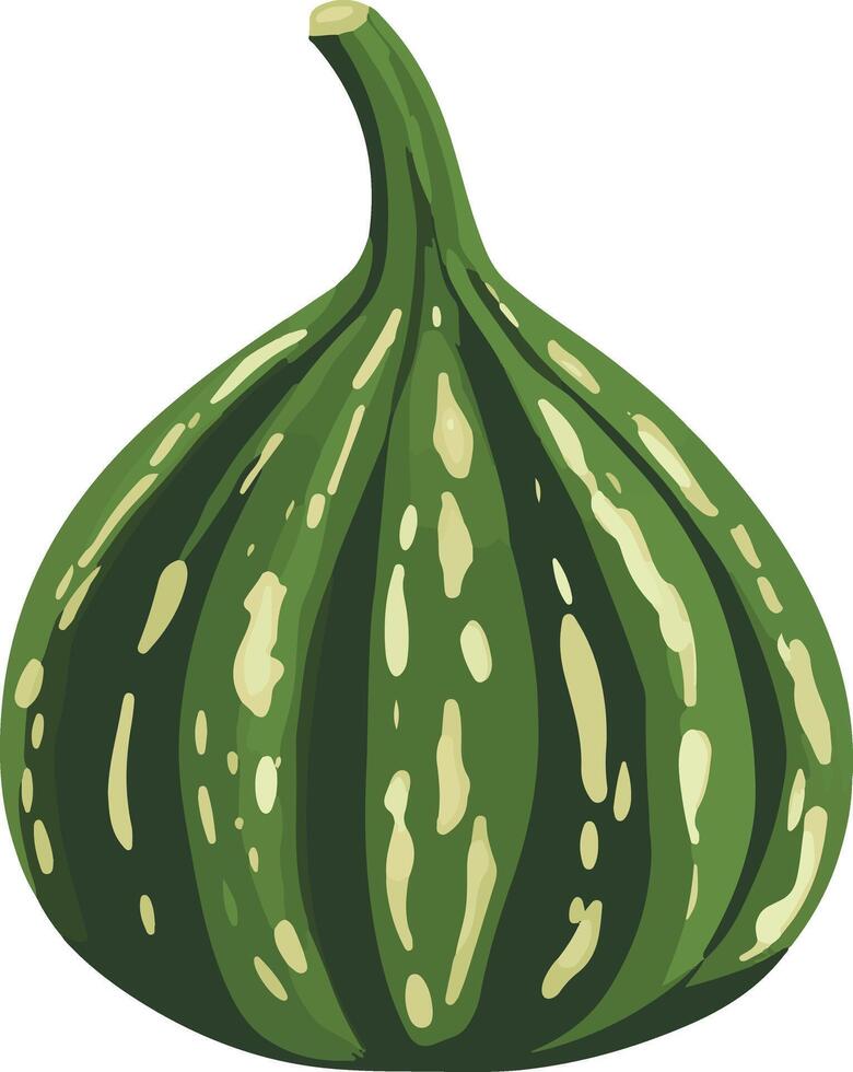 adorable cute simple gourd clipart vector