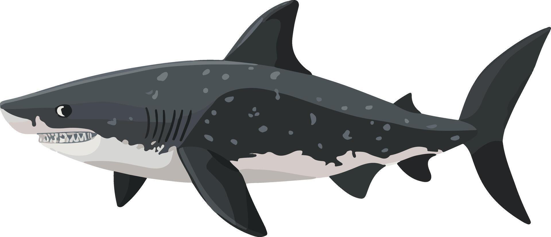 cute simple Greenland shark clipart vector