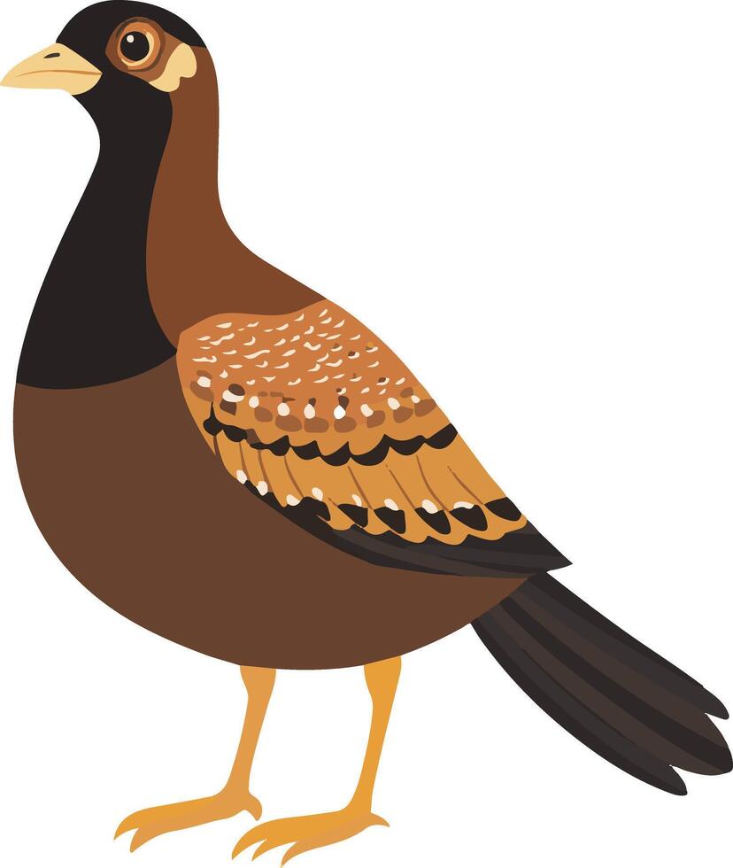 cute simple grouse clipart vector