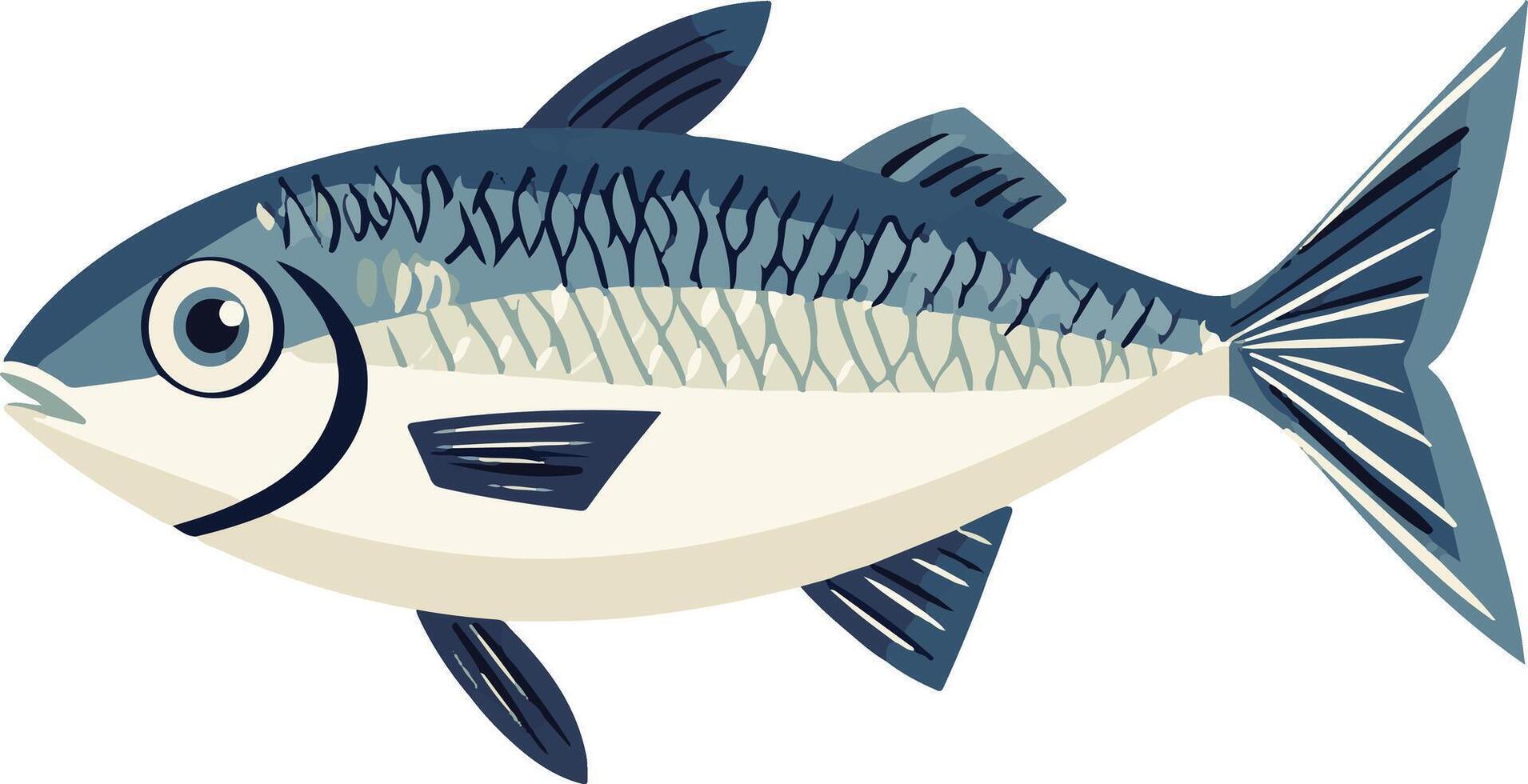 cute simple herring clipart vector