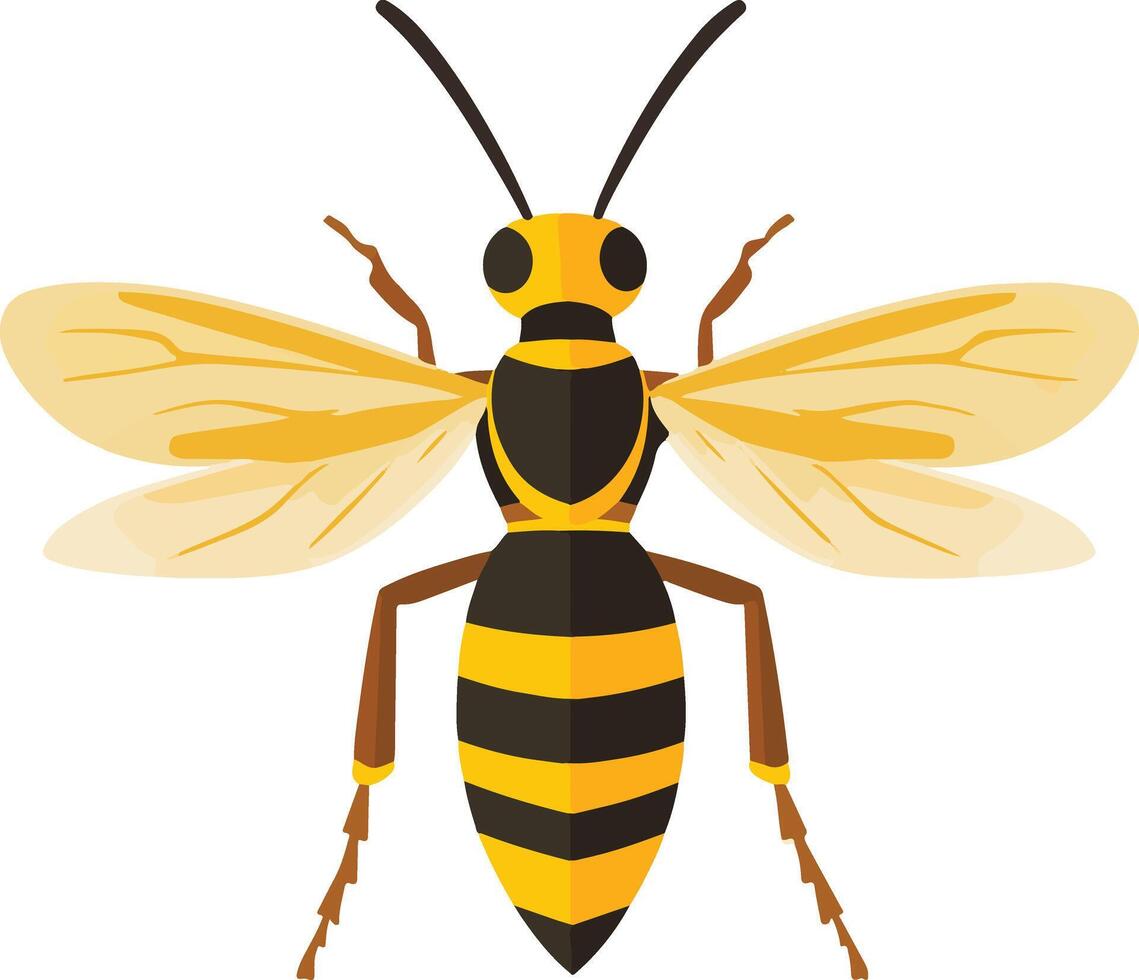 sweet cute simple hornet clipart vector