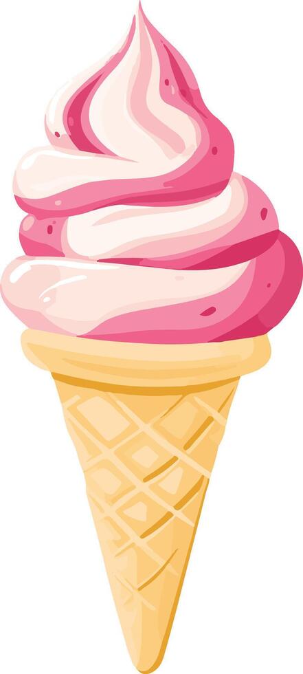 adorable cute simple ice cream clipart vector