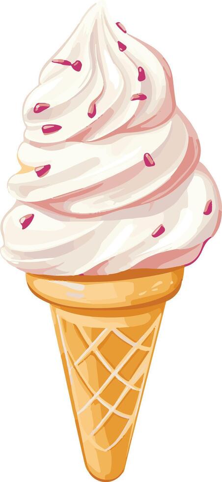 lovely cute simple ice cream clipart vector
