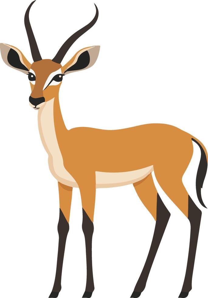 adorable cute simple impala clipart vector
