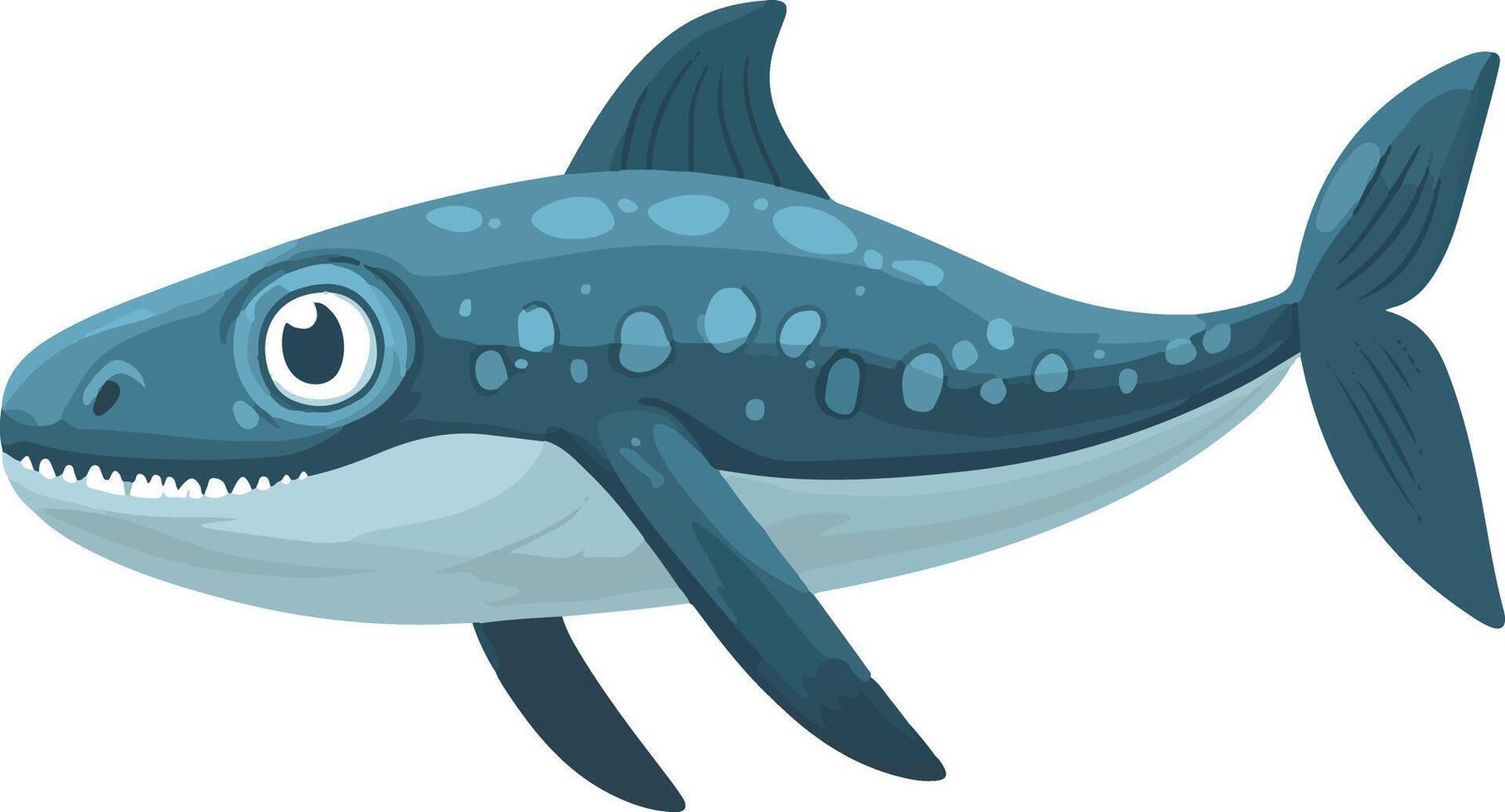 cute simple Ichthyosaurus clipart vector