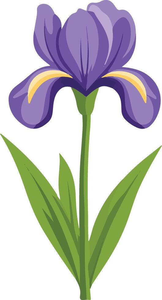 sweet cute simple iris clipart vector