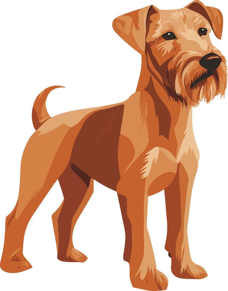 cute simple Irish Terrier clipart vector