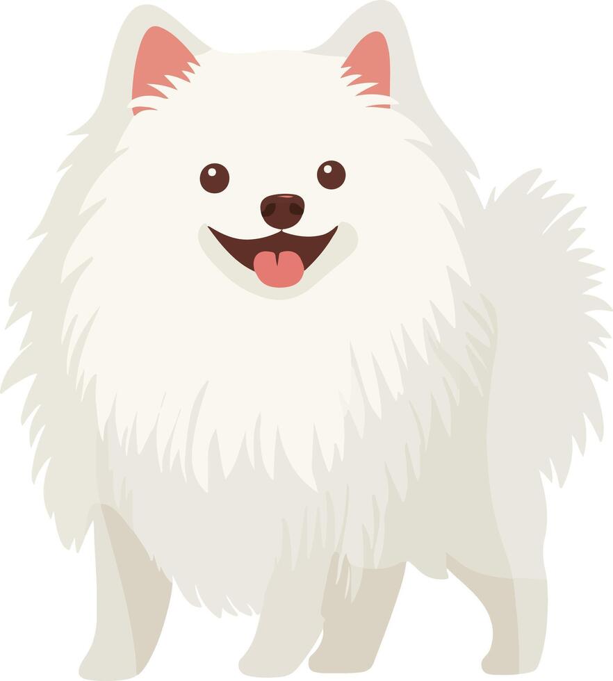 cute simple Japanese Spitz clipart vector