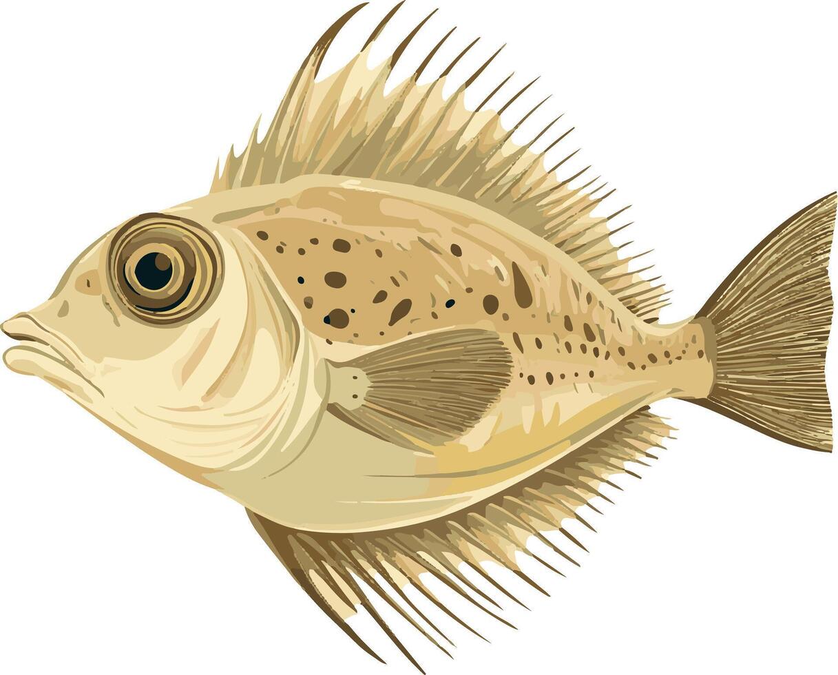 adorable cute simple John Dory clipart vector