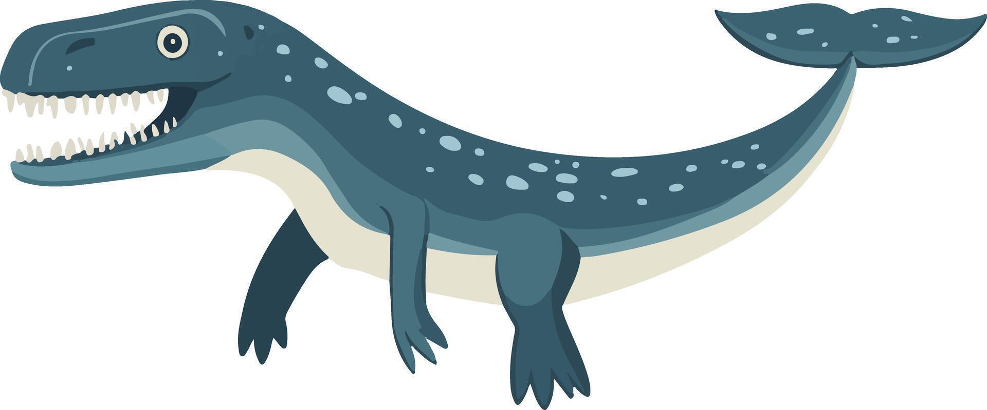 cute simple Kronosaurus clipart vector