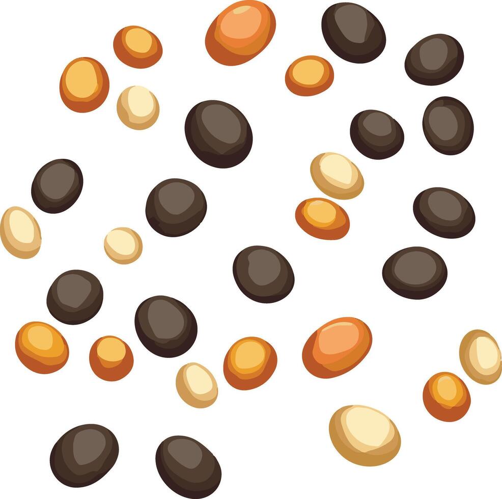 cute simple lentils clipart vector